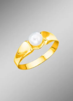 Clearance Femininer Damenring mit Süßwasser-Zuchtperle Damen Ringe