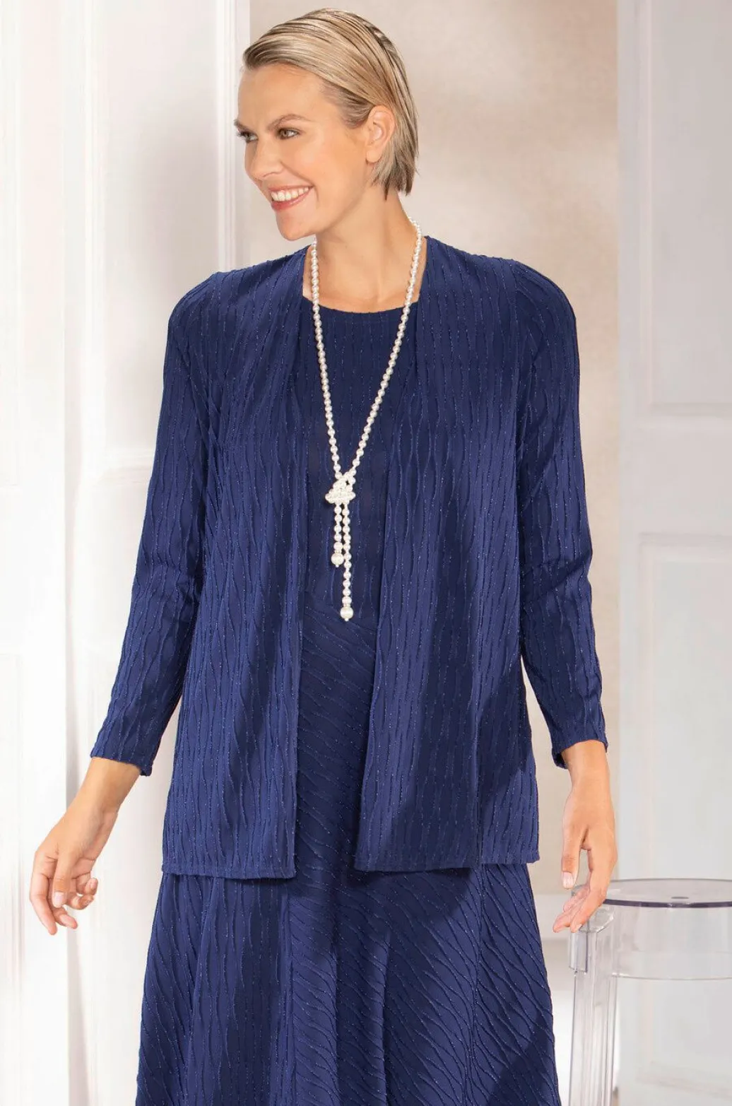 Damen Mona Blusenjacken|Basics<Figur umspielendes Chasuble