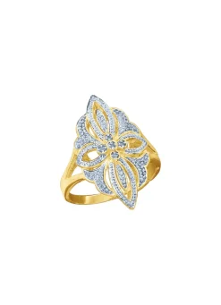 Hot Floraler Damenring mit 4 Diamanten Damen Ringe