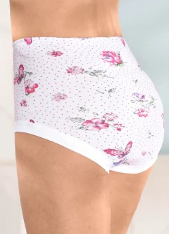 Discount Fünferpack Slips mit auswechselbarem Gummizug im Bund Damen Slips