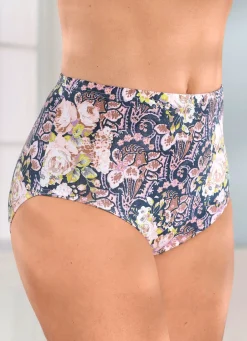 Sale Fünferpack Slips mit buntem Druckdessin Damen Slips