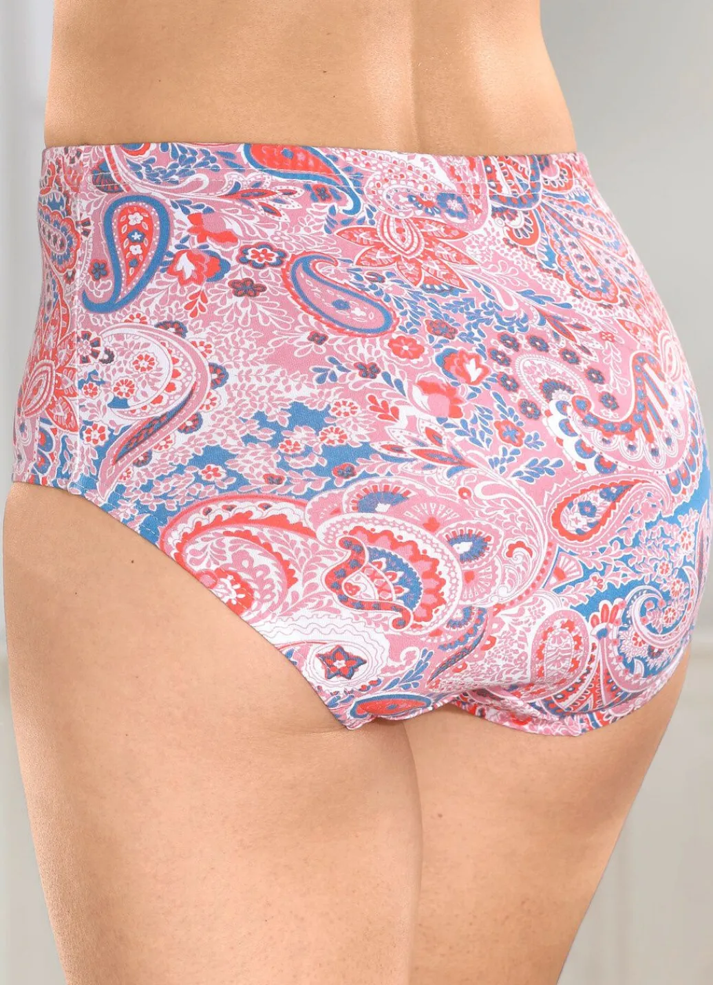 Fünferpack Slips mit farbharmonischem Druckdessin Damen Slips
