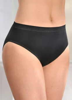 Sale Fünferpack Slips mit glänzenden Abschlüssen Damen Slips