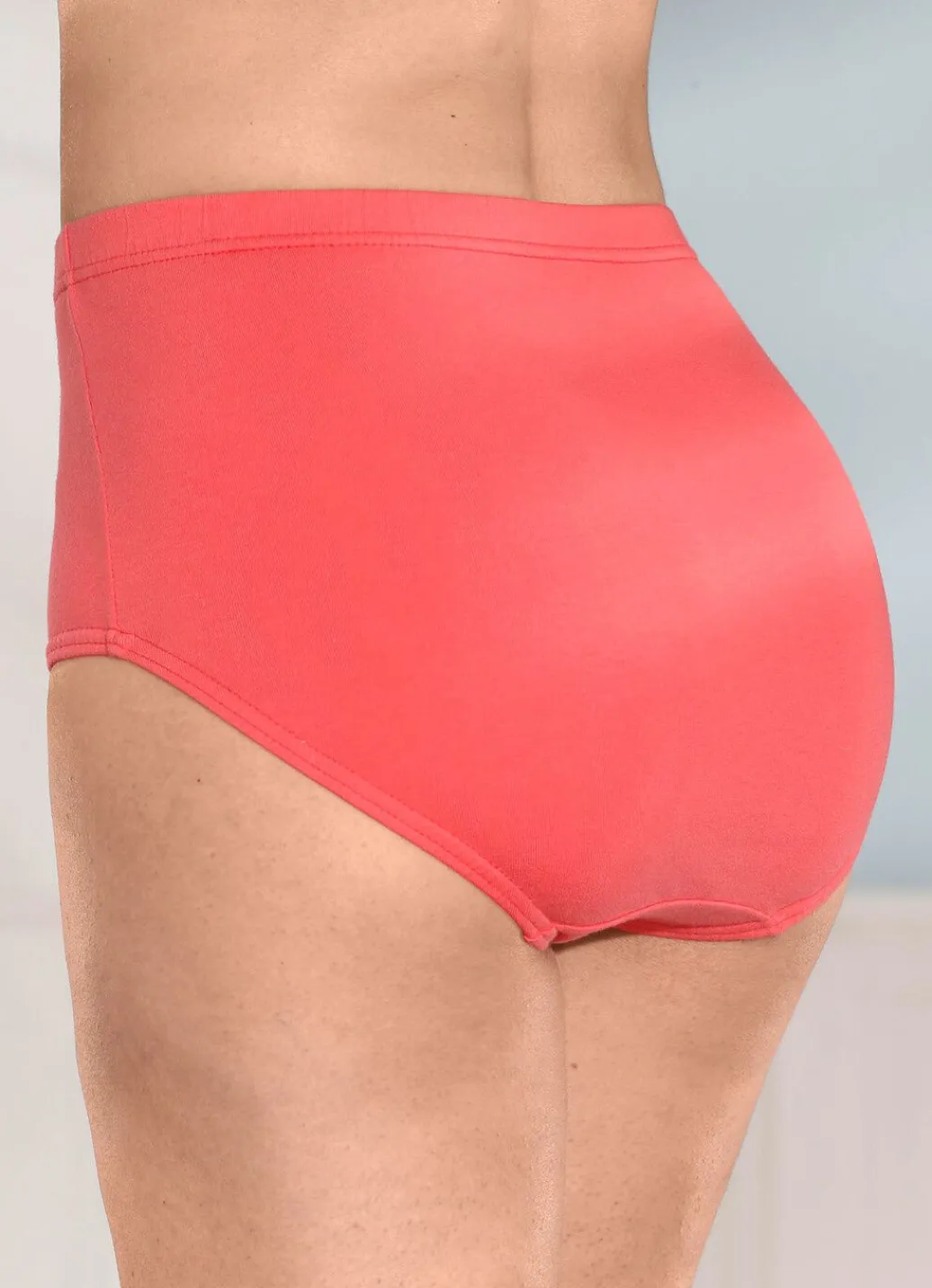Outlet Fünferpack Slips mit Gummizug im Bund Damen Slips