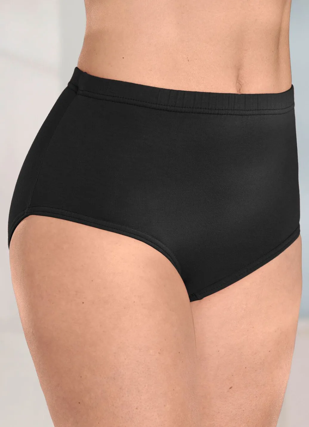 Outlet Fünferpack Slips mit Gummizug im Bund Damen Slips