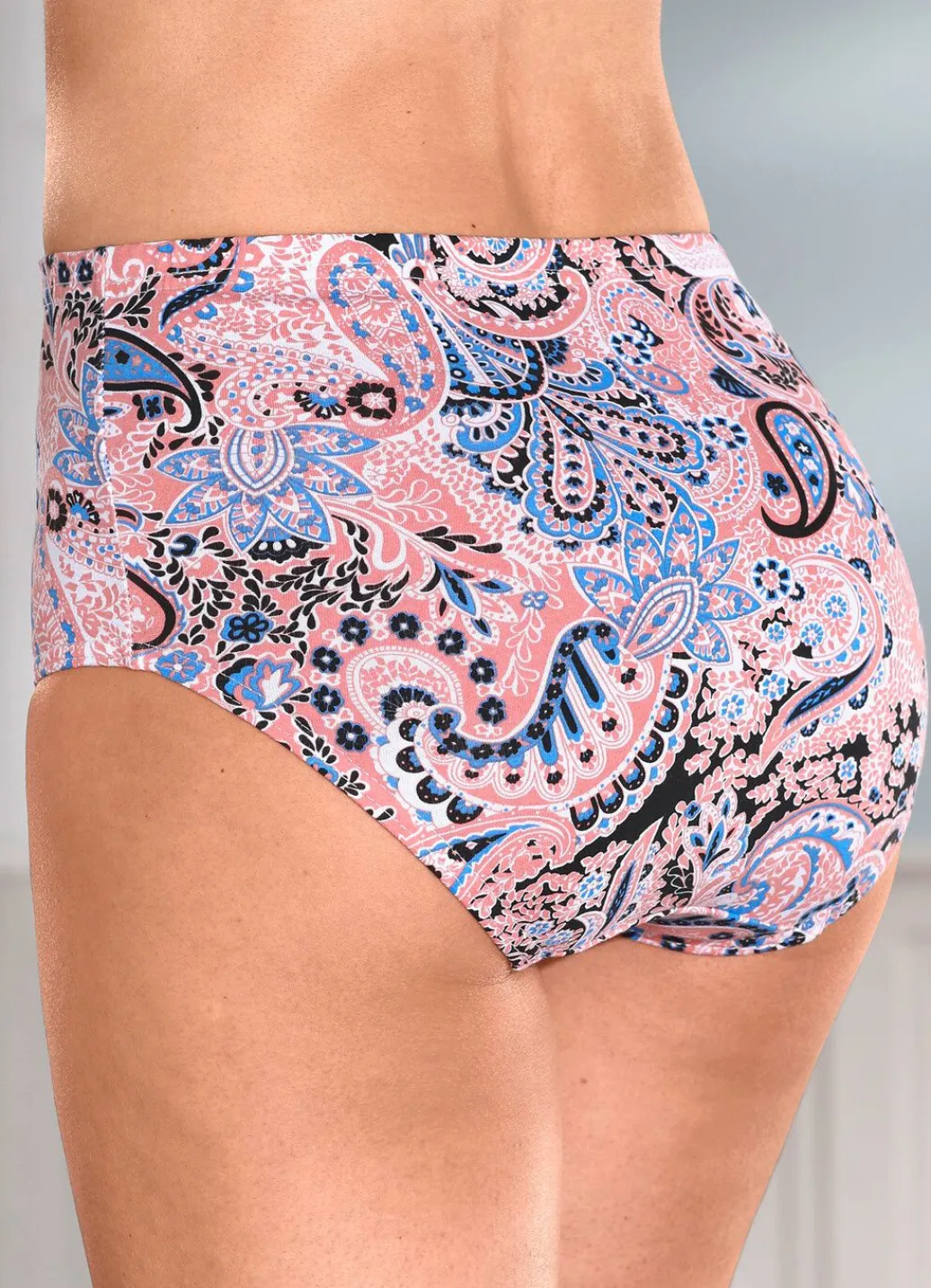 Fünferpack Slips mit Paisley -Dessin Damen Slips