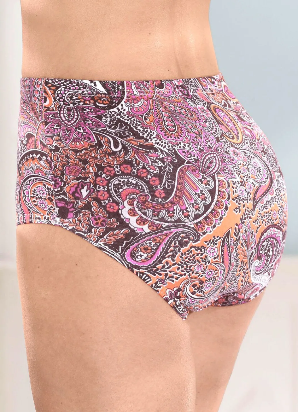 Fünferpack Slips mit Paisley-Dessin Damen Slips
