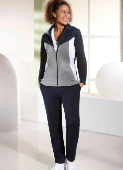 Damen Mona Freizeitanzüge<Freizeitanzug mit Metallic-Paspelierung