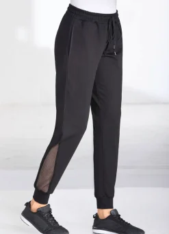 Damen Mona Freizeithosen<Freizeithose mit Netzeinsatz in 4 Farben