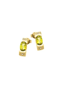 Damen Mona Ohrschmuck<Frische trifft Eleganz – Ohrstecker mit Peridot und Diamanten