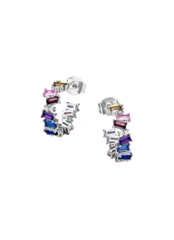 Outlet Funkelnde Vielfalt: Creolen mit synth. Zirkonia Damen Ohrschmuck