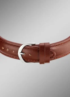 Best Funk-Herrenuhr mit Lederband und sprechender Zeitansage Herren Funkuhren