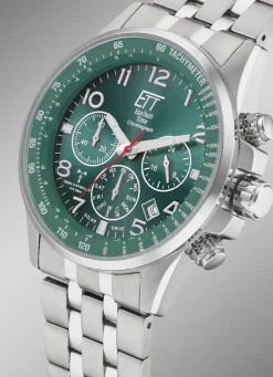 Outlet Funk-Solar-Chronograph mit Wechselband Herren Funkuhren
