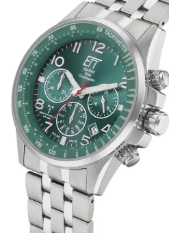 Outlet Funk-Solar-Chronograph mit Wechselband Herren Funkuhren