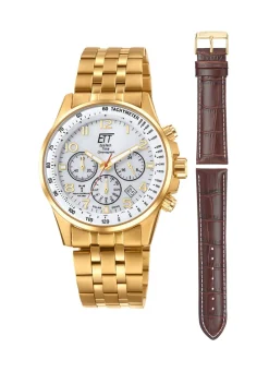 Sale Funk-Solar-Herrenuhr ETT EGS-11614-42MS Herren Funkuhren