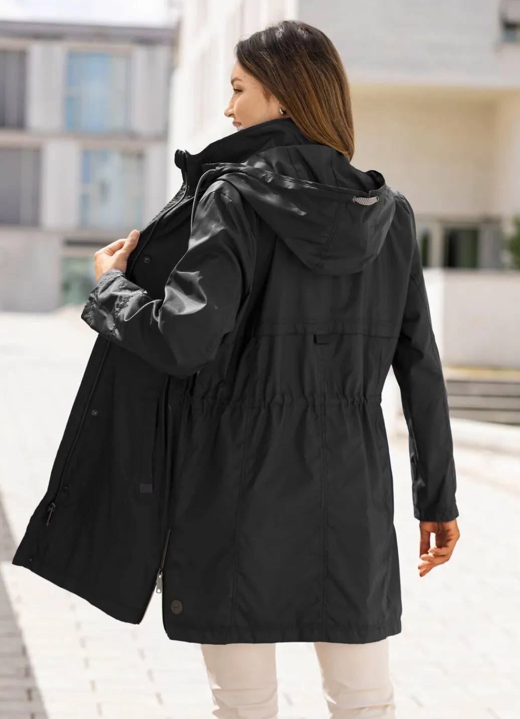 Damen Mona Funktionsjacken<Funktions-Kurzmantel in Trench-Optik