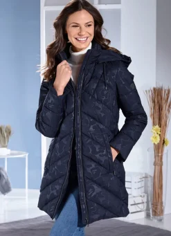 Damen Mona Funktionsjacken<Funktions-Longjacke mit dekorativem Fantasiedessin