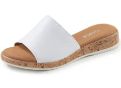 Hot Gabor, elegante Damen-Pantoletten, Weite G, mit Gummizug Damen Pantoletten