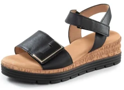 Hot Gabor, modische Damen-Sandaletten, Weite G, mit Gummizug Damen Sandalen