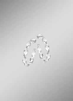 Clearance Gedrehte Creolen in edlem Silber 925/- fein Damen Ohrschmuck