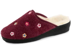 Sale Gefütterte Damen-Hausschuhe, mit Schurwolle Damen Hausschuhe