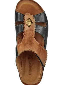 Hot Gemini, bequeme Damen-Pantoletten, Weite G, mit Klettverschluss Damen Pantoletten
