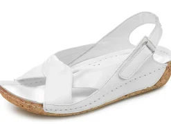 Outlet Gemini, bequeme Damen-Sandalen, Weite G, mit Gummizug Damen Sandalen