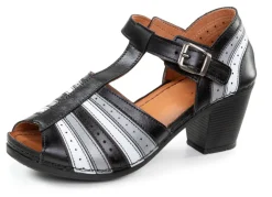 Outlet Gemini, modische Damen-Sandaletten, Weite G, mit Gummizug Damen Sandalen