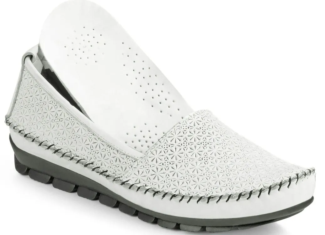 Outlet Gemini Mokassin-Slipper mit toller Prägung Damen Slipper