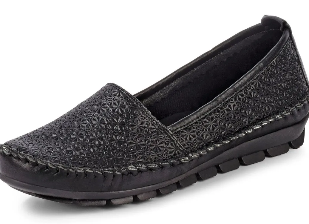 Sale Gemini Mokassin-Slipper mit toller Prägung Damen Slipper