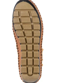 Sale Gemini Mokassin-Stiefelette mit Knitter-Struktur Damen Stiefel & Stiefeletten