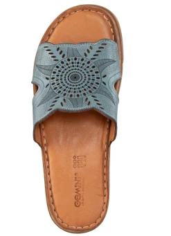 Hot Gemini Pantolette aus Nappaleder mit Perforation Damen Pantoletten