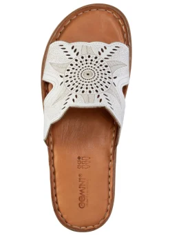 Online Gemini Pantolette aus Nappaleder mit Perforation Damen Pantoletten