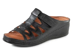 New Gemini Pantolette aus teilweise schattiertem Rind-Nappaleder Damen Pantoletten