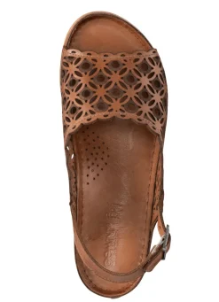 Online Gemini Sandale aus perforiertem, geprägtem Nappaleder Damen Sandalen