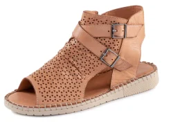 Best Gemini Sandale aus weichem Nappaleder mit Zierperforation Damen Sandalen