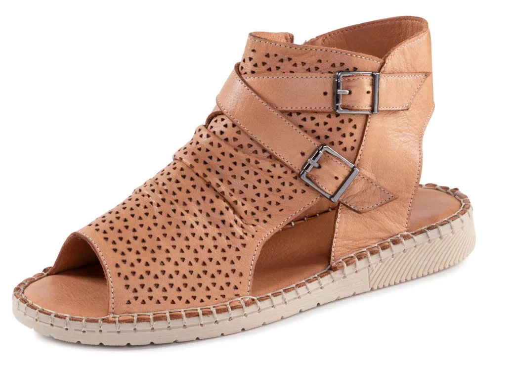 Best Gemini Sandale aus weichem Nappaleder mit Zierperforation Damen Sandalen
