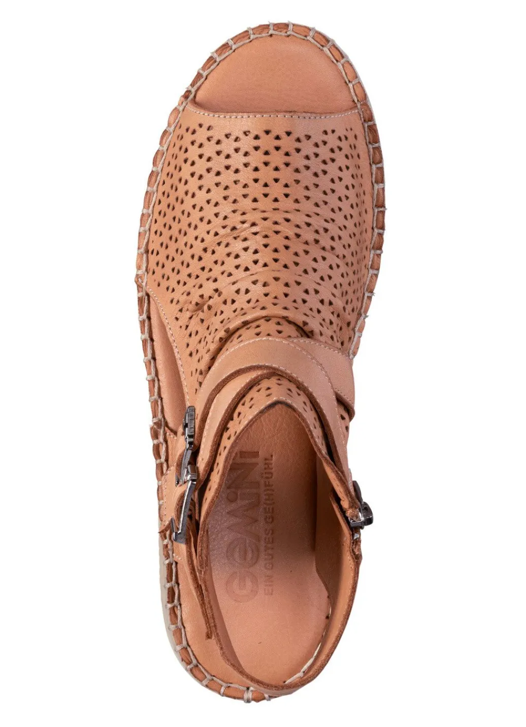 Best Gemini Sandale aus weichem Nappaleder mit Zierperforation Damen Sandalen