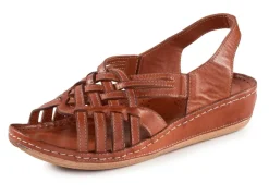 Outlet Gemini, schicke Damen-Sandalen, Weite G, mit Gummizug Damen Sandalen