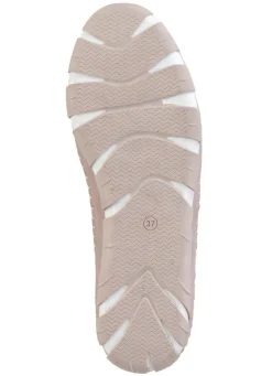 Sale Gemini Slipper mit dezenter Knitter-Struktur und bunten Leder-Blüten Damen Slipper