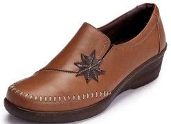 Best Gemini Slipper mit Leder-Applikation Damen Slipper