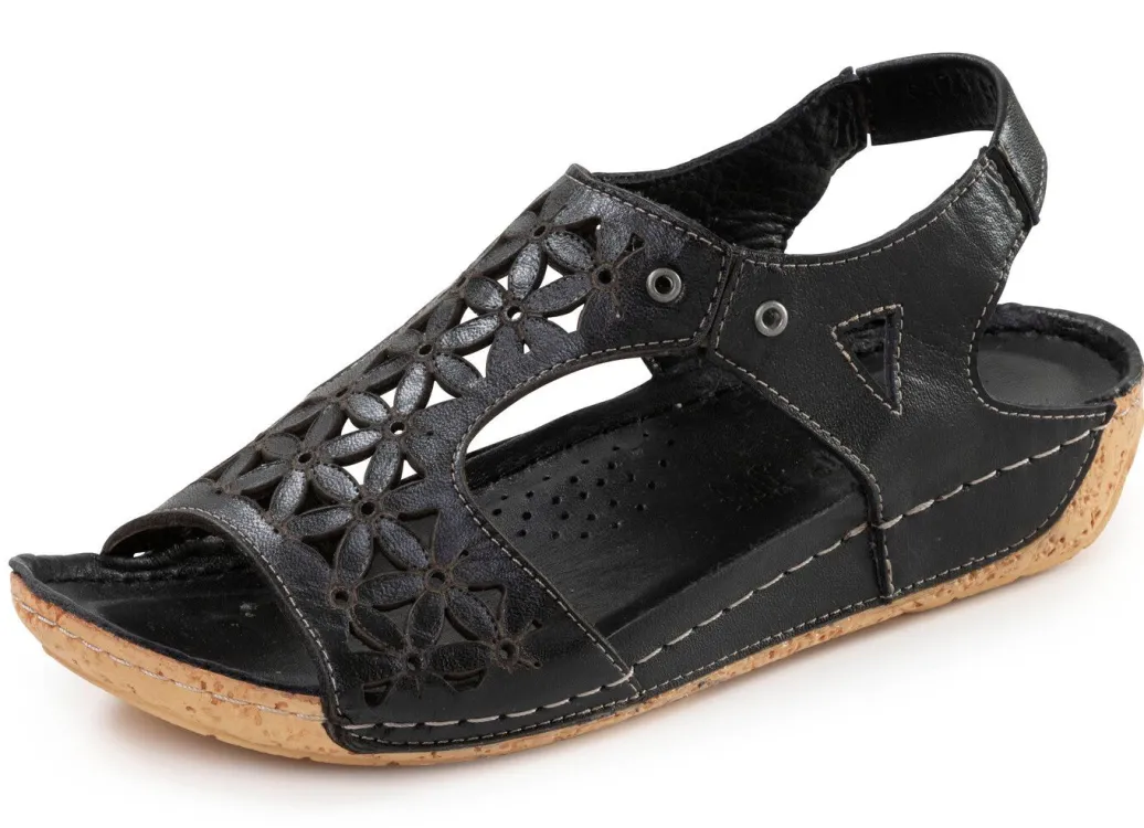 Best Gemini, sommerliche Damen-Sandalen, Weite G, aus Leder Damen Sandalen