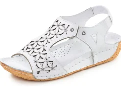 Outlet Gemini, sommerliche Damen-Sandalen, Weite G, aus Leder Damen Sandalen