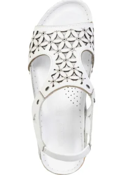 Outlet Gemini, sommerliche Damen-Sandalen, Weite G, aus Leder Damen Sandalen