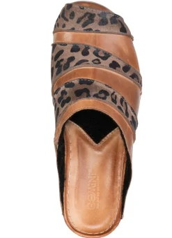 Outlet Gemini, trendige Damen-Clogs, Weite G,aus Leder Damen Clogs