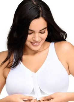 Clearance Glamorise Stütz-BH mit praktischem Vorderverschluss Damen Vorderverschluss-Bh|Bh Ohne Bügel
