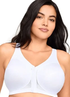 Clearance Glamorise Stütz-BH mit praktischem Vorderverschluss Damen Vorderverschluss-Bh|Bh Ohne Bügel