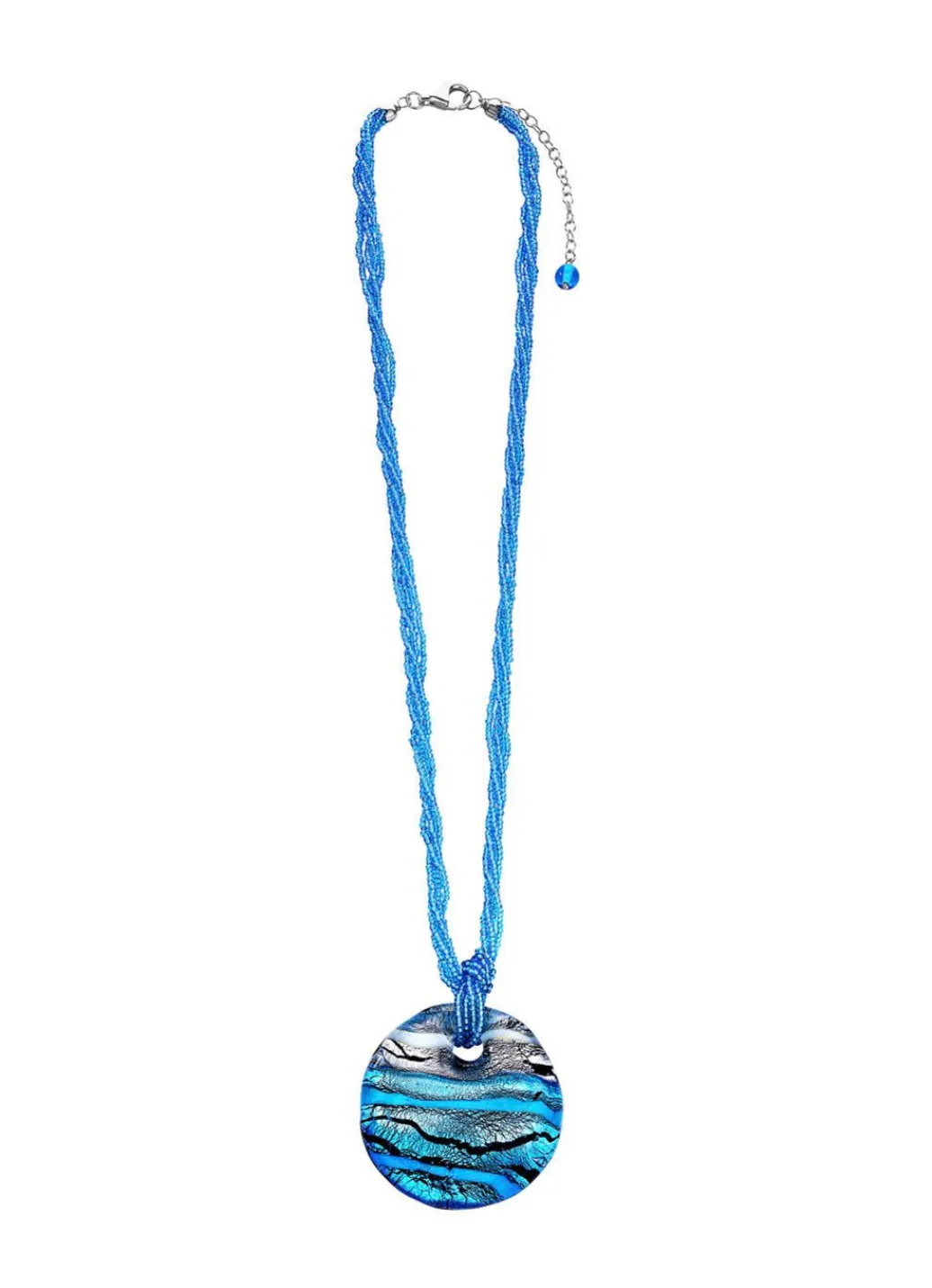 Clearance Halskette aus Muranoglas in Türkis- und Silbertönen Damen Modeschmuck|Halsketten