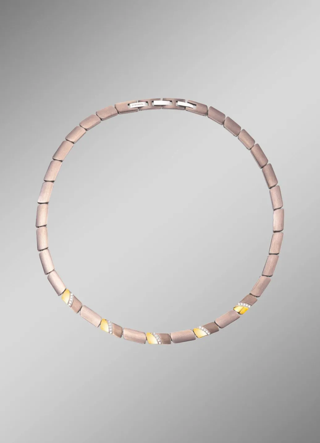Clearance Halskette in Bicolor mit synth. Zirkonia Damen Halsketten