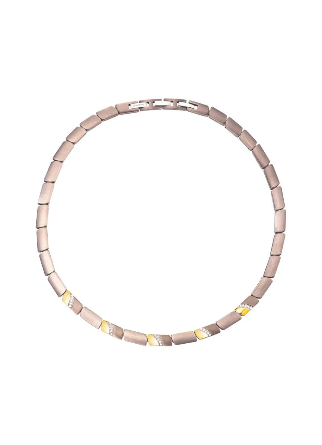 Clearance Halskette in Bicolor mit synth. Zirkonia Damen Halsketten